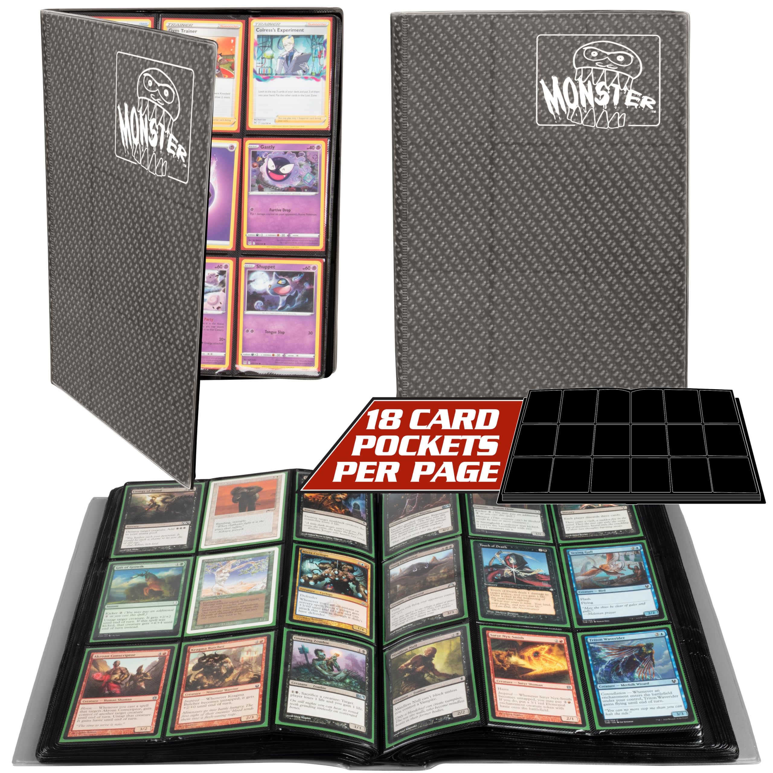 Amazon.com: Monster 9 Pocket Trading Card XL Binder